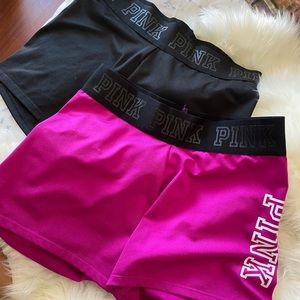 2 Pink Victorias Secret shorts stretchy material